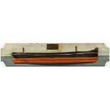 THOMAS WALKER & CO., WOOD SHIP MODEL, H 8", L 39", 'ELVERINE'