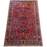 SAROUK PERSIAN RUG, C. 1940, 5' 0" X 3' 3"- For High Resolution Photos visit Dumouchelles website.