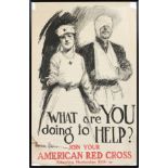 GORDON HOPE GRANT (AMERICAN, 1875-1962), WWI U.S. RECRUITING POSTER, C1918, H 39", W 25", "WHAT