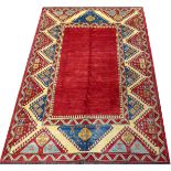 AFGHAN ORIENTAL ALL WOOL HAND WOVEN RUG, 9' 7" X 6' 4"Good condition. Chs- For High Resolution