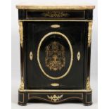 LOUIS PHILIPPE BOULLE CABINET, 19TH C., H 42 3/4'' L 31 1/2'' D 15 1/4''Having a faux marble top,