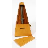 SETH THOMAS METRONOME, H 9"blonde wood finish, with front access door.Good condition jw- For High