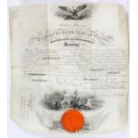 ANDREW JOHNSON (1857-1862), SIGNED APPOINTMENT DOCUMENT, OCTOBER 29, 1861President Andrew Johnson