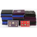 U.S. PROOF COIN SETS PRF65-70 COIN-SETS (23) VIOLET-PURPLE COIN SETS .50C .25C .10C .05C .01C & $1.