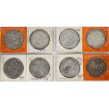 U.S. MORGAN LIBERTY-HEAD $1.00, STERLING SILVER COINS, 1880-1921, 8 PIECESIncludes: 1880 (1),