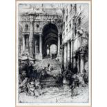 HEDLEY FITTON, ETCHING, H 16.25", L 11.75"Hedley Fitton [British, 1859-1929]. Framed and matted