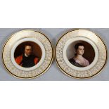 ABIGAIL ADAMS AND PATRICK HENRY, AMERICAN REVOLUTION PATRIOTS, PORCELAIN PLATES, 2 PCS.,U.S.