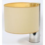 GEORGE KOVACS MID CENTURY MODERN CHROME TABLE LAMP, H 17.75"A single-light cylindrical shape table