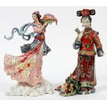 CAROLINE YOUNG, FOR FRANKLIN MINT, PORCELAIN 'MAKU' FIGURE & ANOTHER FIGURE, H 12"Including 1