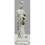 CHINESE PORCELAIN QUAN YIN, 19TH C, H 11 1/2"Chinese porcelain Quan Yin of white (Blanc de Chine),