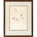 SALVADOR DALI, 'L'ASTRE ETCHING. 1978, H 19", W 14"Measurements: without frame, H. 19" x W.14": with