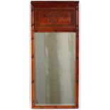 BAMBOO STYLE WALL MIRROR H 44'', W 20''Cross hatch design and bamboo trees above bevel glass