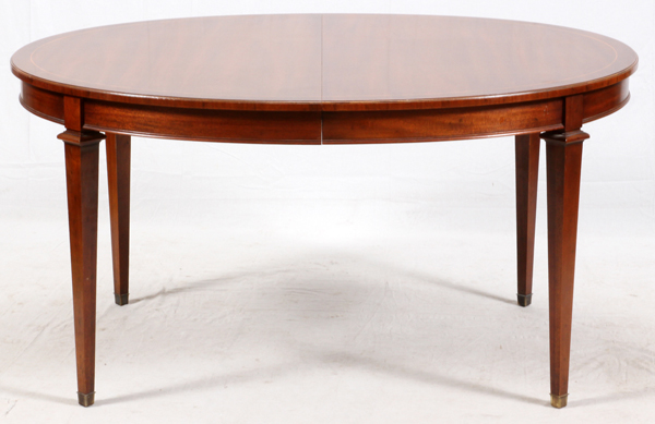 MAHOGANY DINING TABLE & CHAIRS (8), C. 1940, PLUS TABLE BOARDS (2)Federal style mahogany dining - Image 7 of 7