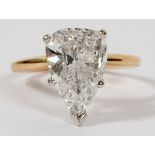 2.34 CT. PEAR SHAPED DIAMOND RING, SI CLARITY, G-H COLOR11 x 8 x 4.2 mm.brilliant stone.- For High