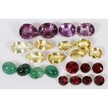 BRAZILIAN & OTHER SEMI PRECIOUS GEMSTONES (23), UNMOUNTEDIncluding 4 amethyst, 8 citrine, 7 garnets,