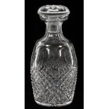 BACCARAT & WATERFORD CRYSTAL DECANTER & PITCHER, H 8" & 6"Waterford decanter H 8.5". Stopper does