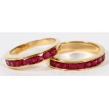 2CT RUBY AND 14KT GOLD RINGS, 2 PIECES, SIZE 6-6 3/4Includes two 2.00ct natural ruby rings set in