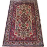 SAROUK PERSIAN WOOL RUG, 5' 2" X 3' 7"Good condition.- For High Resolution Photos visit Dumouchelles