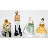 ROYAL DOULTON PORCELAIN FIGURES, FOUR, H 6 1/2 - 10"Including "Fair Lady HN2193", "Coralie