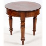 MAHOGANY ENGLISH PUB TABLE C.1800-1900Table measures H. 29" W.29 1/2"Few stains to table surface,