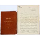 RICHARD P. JOY, LEATHER BOOK, 1894, 'SIDE LIGHTS ON THE FITHIAN FREE SHIP BILL', & A LETTERBook by