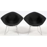 HARRY BERTOIA (1915-1978) FOR KNOLL DIAMOND CHAIRS, MID 20TH C., PAIR, H 30 1/2", W 33 1/2"Each