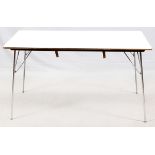 CHARLES & RAY EAMES (20TH C.) FOR HERMAN MILLER DINING TABLE, H 29", L 54", DTM-1Having a