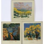 AFTER GUSTAVE BAUMANN (AMERICAN, 1881-1971), PRINTS, THREE, 19 3/4" X 18" FRAMEDDecorative prints,