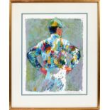 LEROY NEIMAN (AMER. 1921-2012), SERIGRAPH, H 22", W 18 1/2", "JOCKEY"Leroy Neiman serigraph, "