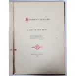 RICHARD P. JOY, BOOK, 1872, SIGNED & DATED 1922, 'A SUMMER'S VACATION: OR A TRIP TO THE WEST'