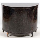 CONTEMPORARY FAUX BLACK MOTHER-OF-PEARL SIDEBOARD, H 33", W 40", D 20"A contemporary sideboard