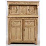 ENGLISH OAK PAINTED WOOD SIDEBOARD, H 60", L 43", D 20Two upper doors with one lower right door with