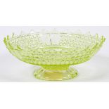 AMERICAN GLASS & HISTORICAL COMPOTE, H 4", DIA 11"Pattern glass. See Both pictures.No Chips, hand