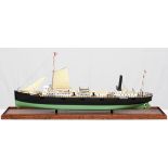 JOHN FOLEY, 1/100 SCALE MODEL SHIP, "SYDNEY MCLOUTH", H 19", W 29 1/2", L 44"Ship's model of the