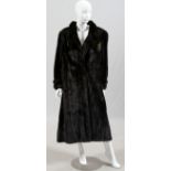 OSCAR DE LA RENTA, DITTRICH FURS, BLACKGLAMA MINK COAT, H 46"With three hook and eye closures and