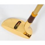 24KT, GOLD PLATED PUTTER, L 36", 'THE CHARGERS'Golfing putter, with 24kt yellow gold plate head,