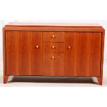 ROCHE BOBOIS CHERRY SIDEBOARD, H 38", W 65", D 19"Modern style, having a stepped edge above two