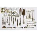 GORHAM 'ROSETTE' & OTHER AMERICAN STERLING FLATWARE, 19TH-EARLY 20TH C., 20 PIECES, L 4"-7 1/2"