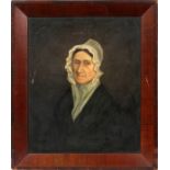 AMERICAN OIL ON CANVAS, MID 19TH C., OUTER FRAME SIZE: 36" X 31", PORTRAITA portrait of a lady,