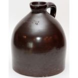 E & L P NORTON, BENNINGTON STONEWARE JUG, H 12"A brown glazed handled jug, stamped 'E & L P Norton