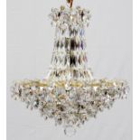 SCHONBEK CRYSTAL 11 LIGHT CHANDELIER H 20" DIA 19.5"Body length 20". "Baronet" Model #4868. Like