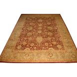 PERSIAN TABRIZ ORIENTAL CARPET W 12' L 15'Hand woven. Red field.Good condition jw- For High