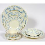 WEDGWOOD PATRICIAN 'KINGSTON BLUE' DINNER SET, 79 PIECESIncluding 10 dinner plates, Dia.10 1/2",