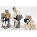 BING AND GRONDAHL PORCELAIN FIGURES, H 6"- 9"Including numbers. Measuring H.5 1/2"- 8 1/2". Made