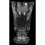 WATERFORD, LIMITED EDITION, CUT CRYSTAL, VASE, #214/2500, H 13", W 6", "SWAN LAKE"Waterford, '