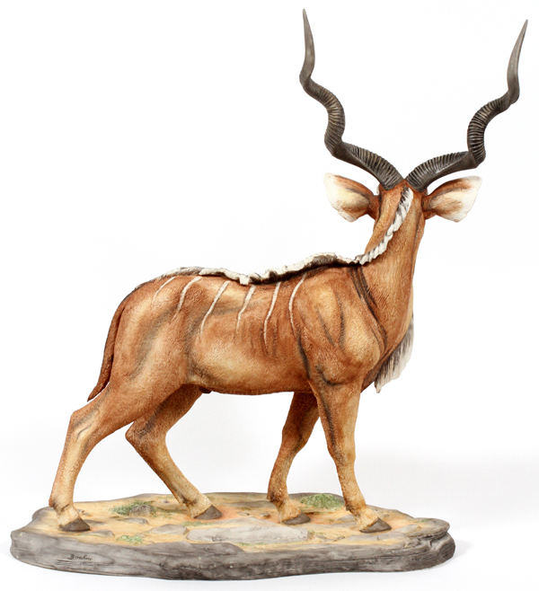 BOEHM LIMITED EDITION, PORCELAIN FIGURE, 'GREATER KUDU", #64/75, 1982, H 22"Boehm Limited Edition - Bild 2 aus 3