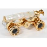 MOTHER OF PEARL OPERA GLASSES IN CASEImpressed: "Birks". Gilt case. Made in JapanGood condition