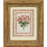 AFTER HORTO VAN HOUTTEMAN, HAND COLORED LITHOGRAPH, 1890 IN PRINT, H 9", W 6 1/2", "PINK AZALEA"