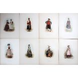 ZURICH, PORTFOLIO OF FASHION PRINTS, 10 PIECES, H 22", W 16 1/2"Chromophotogravure von Brunner &