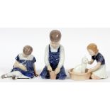 BING AND GRONDAHL PORCELAIN FIGURES, 3 PCS., H 4"- 5"Including numbers 2249, 2127, and 1526.